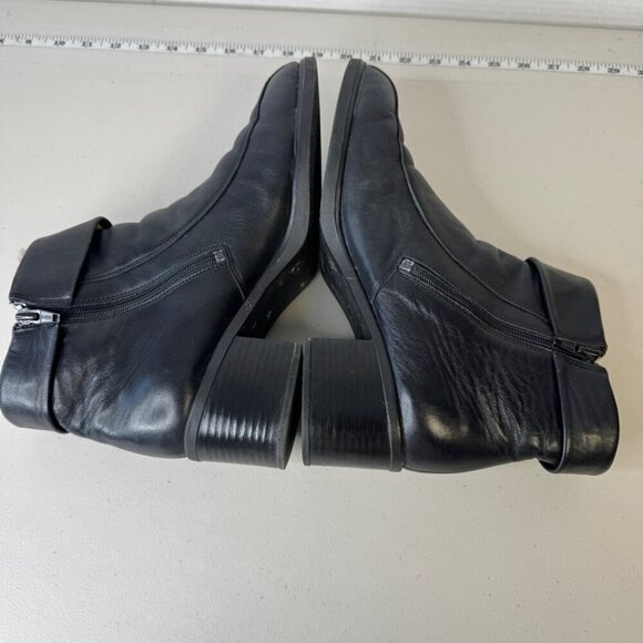 Rieker Black Ankle Boots with Fur Lining size 10 - Picture 4 of 16